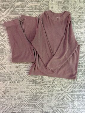 Free People Malibu Sweater & Pants Set in Pale Mauve